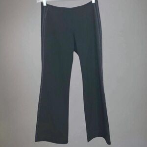 Bebe Wide Leg Black Dress Pants w/ Lace Detail